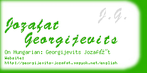 jozafat georgijevits business card